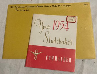 1954 Studebaker Commander Owners Guide Model 5H