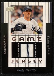 2008 Upper Deck Andy Pettitte Game Used Jersey Relic W/ Pinstripe!