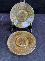 Indiana Glass Amber Glass Plates