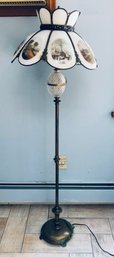 Metal And Glass Floor Lamp