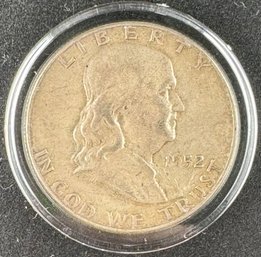 1952 Ben Franklin Silver Half Dollar