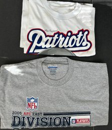 2 NOS Vintage Never Worn N.E. Patriots T Shirts - 1992 Salem & Reebok 'the Road To Forty' 2005 ( READ DESCR)