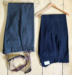 Wool Trousers And Braces By LL Bean And More - Mens Large Approx.