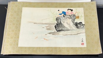 A Pairing Of Vintage Chinese Watercolors