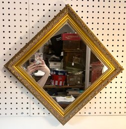 Professionally Framed Diamond Shaped Mirror