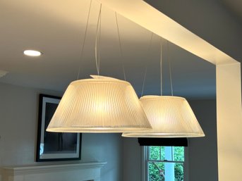 PAIR Flos Contemporary Glass Pendant Lights  (LOC: W1)