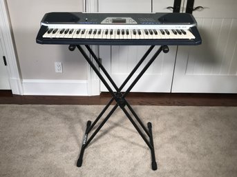 Awesome CASIO Digital Piano / Keyboard With ULTRA Stand - Model CTK-491 - One Of The Most Popular Models !