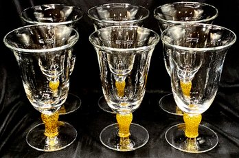 Amber Stem Iris Iced Tea Glasses By Artland