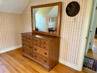Vintage Solid Maple Six Drawer Dresser