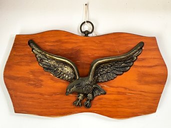 A Federal Brass Eagle On Pine Mount