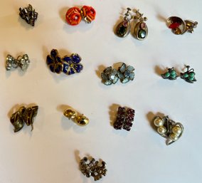 Over 12 Vintage Clip-On & Screw-On Earrings