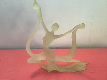Frosted Glass Dancer Sculpture