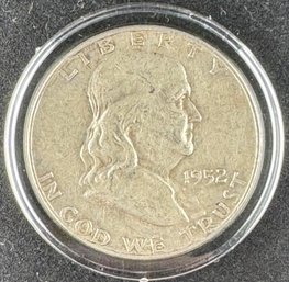 1952-D Ben Franklin Silver Half Dollar