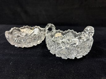 Glass Nappy Dish Set Of 2