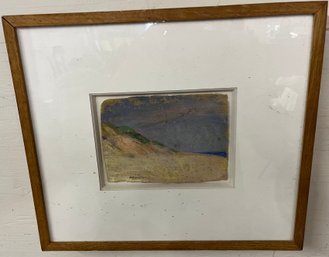 Framed Pastel Shore Scape Signed Larry Horowitz