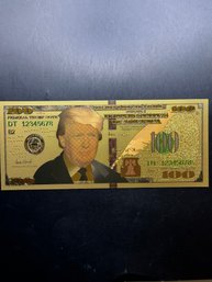 Gold Colored Trump Bill