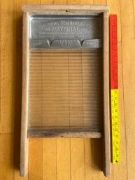 Antique National Washboard Co Glass Made In USA 13.5x26