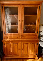 Country Farm Style Cherry Stained Cupboard