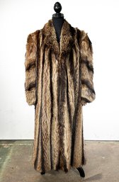 A Vintage Full Length Raccoon Coat By Antonovich