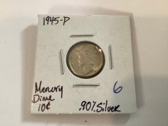 1945 P Mercury Dime 90 Silver 98