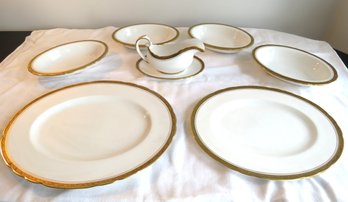 Tuscan Bone China Mayfair Gold Rim Serving Platter/Bowls