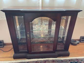 Small Mahogany And Glass Display Cabinet.