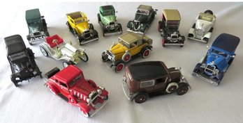A Dozen Antique Toy Car Diecast Models From The Early 20th Century