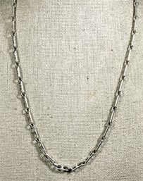 Vintage Heavy Wide Link Sterling Silver Necklace Chain 18' Long