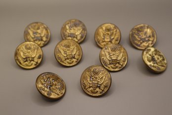 Vintage Waterbury Button Co. Eagle Buttons (10)