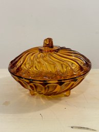 Vintage Nadir Figueiredo Footed Candy Dish With Lid