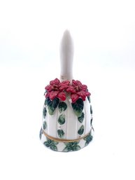 Vintage Ceramic Poinsettia Bell