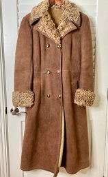 Warm SAWYER Of NAPA  Brown Shearling Coat