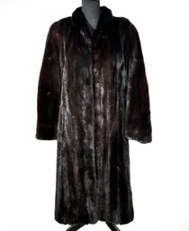 A Vintage Full Length Mink Coat From The Northern Lights Line By Bloomingdales