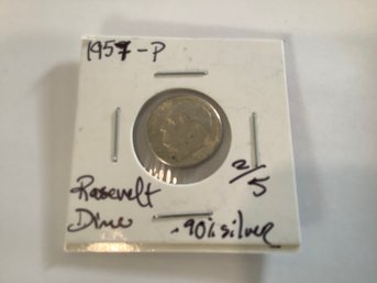 1957 P Roosevelt Dime 90 Silver 99