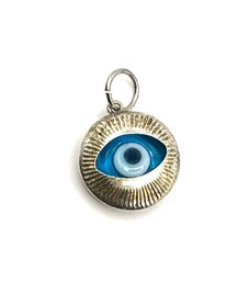 Vintage Sterling Silver Blue Eye Pendant