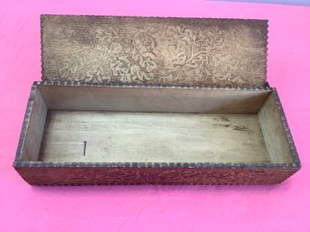 Wood Carved Keepsake Box
