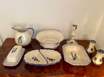 Blueberry Ceramic Serving Pieces