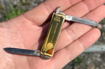 Vintage 1939 NY Worlds Fair Pocket Knife From The New York Pavilion