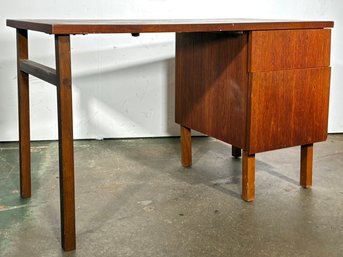 A Vintage Mid Century Modern Mahogany Desk