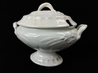 Vintage Ironstone Wheat Footed Tureen