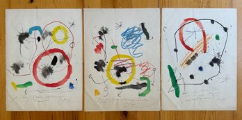 Three Reproduced Drawings (after) Miro