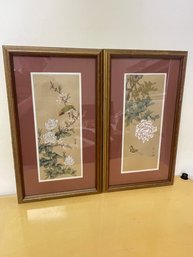 Pair Of Decorative Framed Floral Art Prints