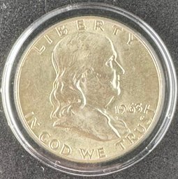 1963-D Ben Franklin Silver Half Dollar