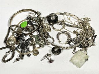 Lot Vintage Sterling Silver Wearable Jewelry 86.4 Grams