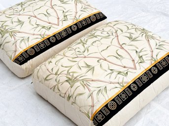 A Pair Of Luxe Tropical Cushions