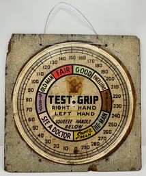 Antique Wood Carnival Sign For Test Grip Strength Game