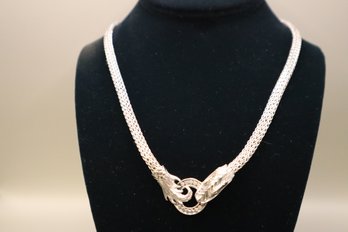925 Sterling Silver Serpent Necklace 60 Grams