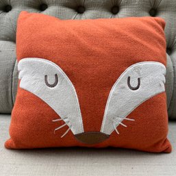 A Wool Knit Fox Pillow - Look'n Foxy