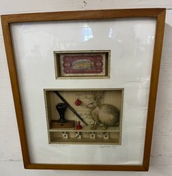 Framed Diorama 'Taming The Market' Pencil Signed And Dated '76