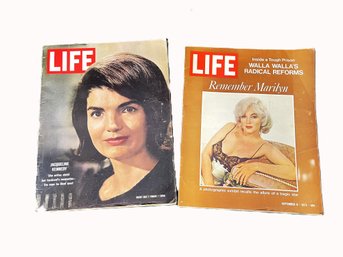 Two Life Magazines Jacqueline Kennedy May 29, 1964 & Marilyn Monroe September 8, 1972